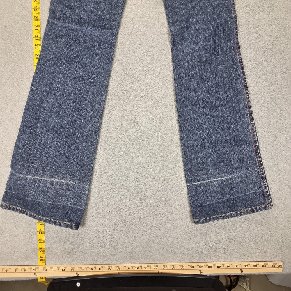 Diesel Jeans Womens 26x34 Blue Medium Wash Slim Bootcut Embroidered Italy - Picture 13 of 16